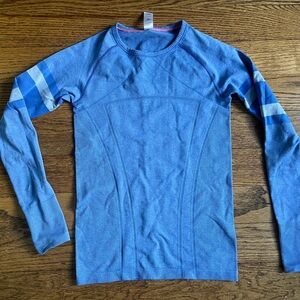 Ivivva Girls Fly Tech Blue/Lilac Long Sleeve Top ~ Size 12